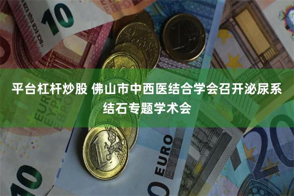 平台杠杆炒股 佛山市中西医结合学会召开泌尿系结石专题学术会